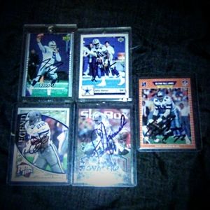 Signed Dallas cowboy's football cards